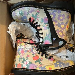 Doc Martens Floral Mash Up girl's boots